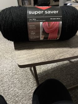 Red Heart Super Saver Yarn – Black – New / Unused