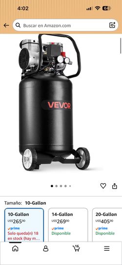 VEVOR 10-Gallon Air Compressor – Oil-Free Portable Air Compressor