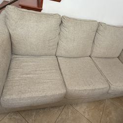 Modern Beige 3-Seater Sofa
