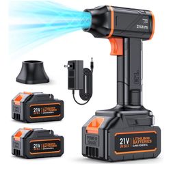 Brandnew Electric Compressed Air Duster - 33,0000 RPM Rechargeable Cordless Air Blower with Brushless Motor - 2 Batteries & Charger - Replaces Canned 