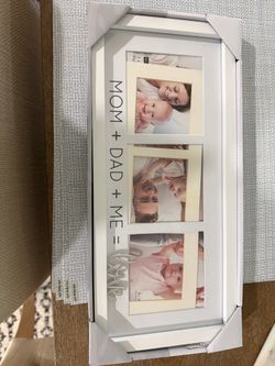 Mom + Dad + Me Triple Photo Frame