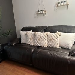 Leather Electric Dark brown Sofa