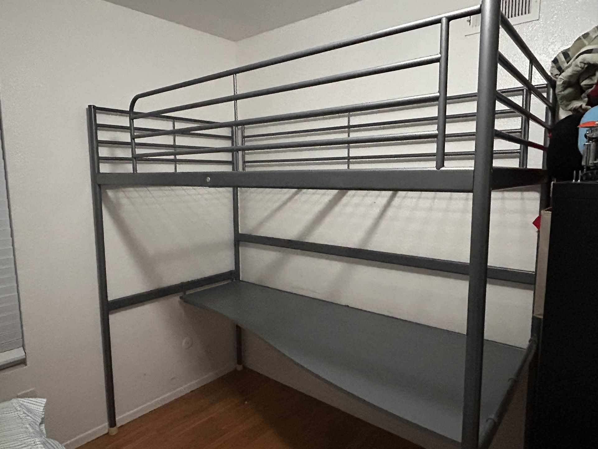 Bunk bed with desk