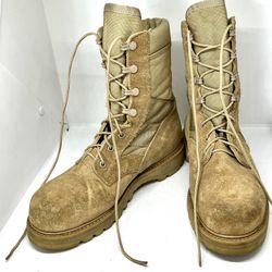 VIBRAM Army Military Combat TAN Flight HOT Weather Desert Boots SIZE 7