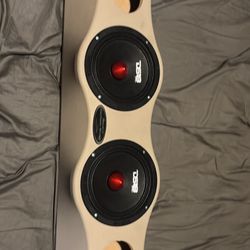 Oscar custom’s Designs 4 Panel 2 Tweeters Speaker Rack Never Used Or Wired Up 4 Ds18 Redtips Included 
