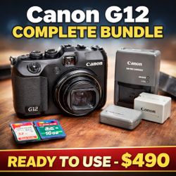 Canon PowerShot G12 – Complete Premium Bundle – Ready to Shoot