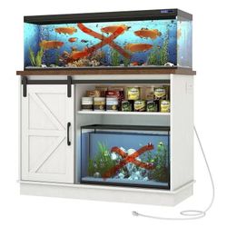 ❤️‍🔥 Farmhouse-Style 40–50 Gallon Fish Tank Stand with Power Outlet