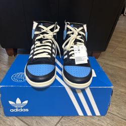 10 1/2 Blue Adidas High Top Sneakers 