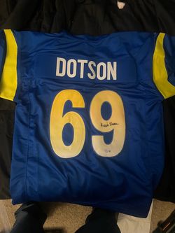 Kevin Dotson #69 Signed custom LA Rams Jersey
