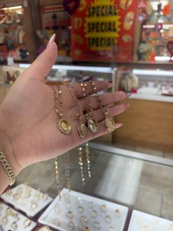 Cadena Tres Oros Con Dije 14k 💐