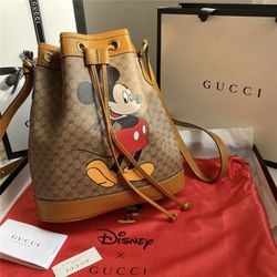 Women’s Brown Bucket Bag
