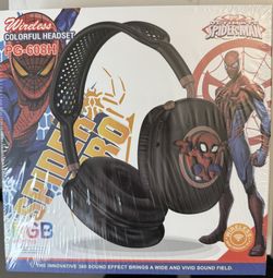 Spider Man - Bluetooth Wireless Headphones (RGB Lighting) BLACK