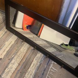 (2) Bathroom Wall /door Or Hall Mirror. (1) Brown (1) White Reduced To Sell EACH $10 Firm 