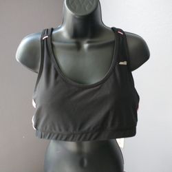 Avia black with pink medium padded sports Bra
