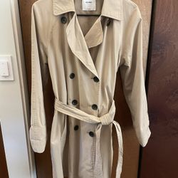 Women Trench Coat Tan Small