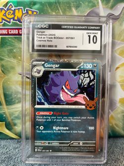 Gengar #57 Pokemon TCG Trick Or Trade 2024 Cosmo Holo CGC GEM MINT 10