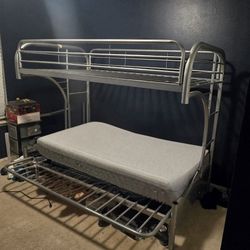Metal Twin over Futon Bunk Bed