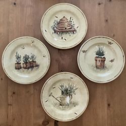 8” Saucers•Cheri’s Garden by Cheri Blum•Set of 8•Please See Pics
