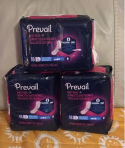 Bundle of 3 Packs of Prevail Pads total 48