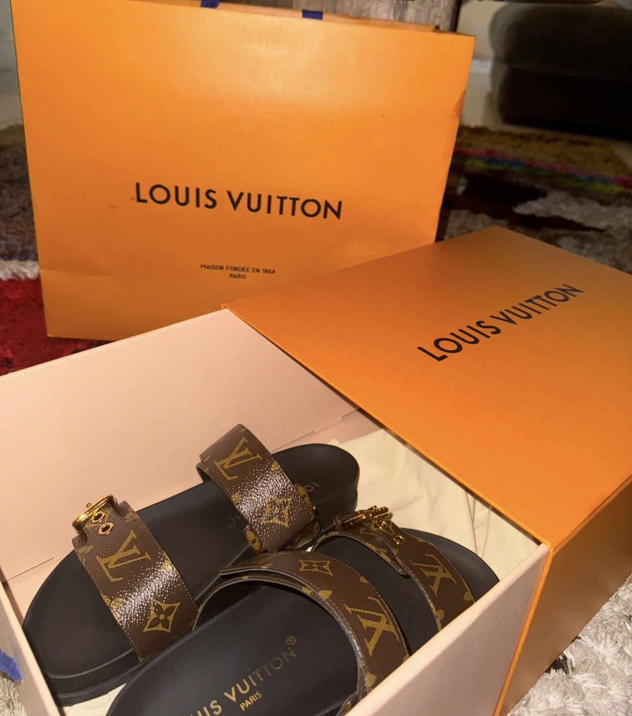 LOUIS VUITTON - Bom Dia Flat Comfort Mule