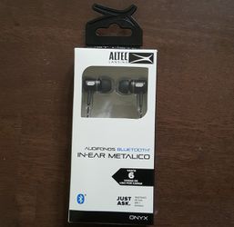 Altec Lansing in ear metal Bluetooth headphones black