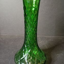 Emerald Green Flower Vase