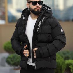 Moncler Jacket Unisex Black Color Size S To 4 XL