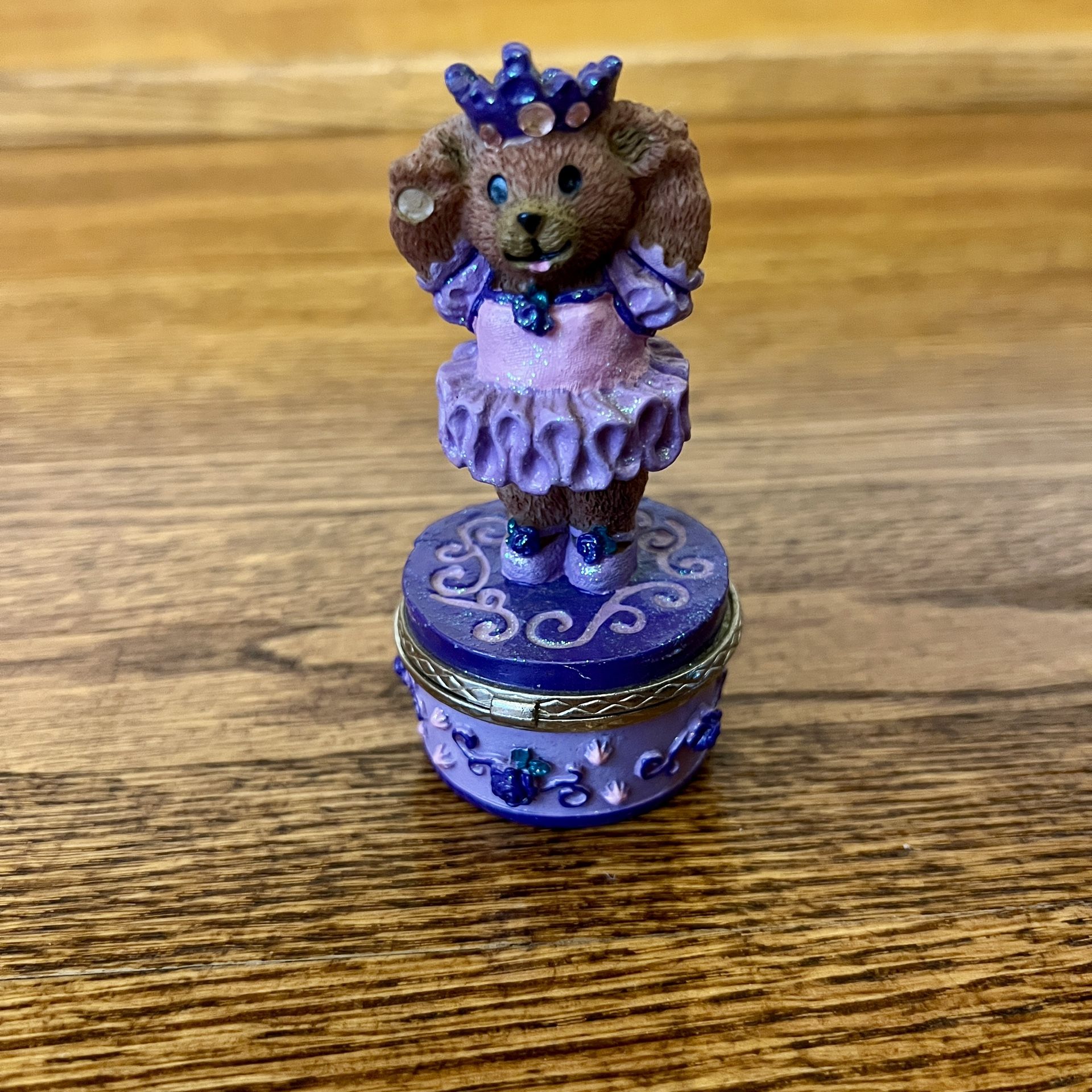 Vintage Claire’s 1999 Ballerina Bear Trinket Box 