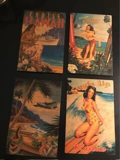 Vintage Hawaiian Wood Postcards