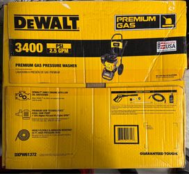 dewalt 3400 PSI 2.5 GPM gas pressure washer