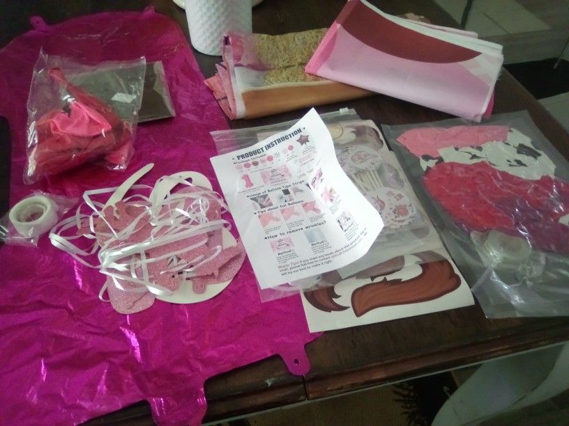 Baby's First Rodeo Birthday Decor Lot Balloons, Backdrops And More!