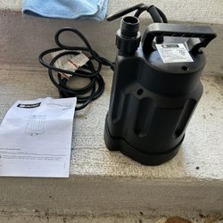 Utilitech Submersible Utility Pump - 1/3 HP, 30 GPM - USED ONCE - $40