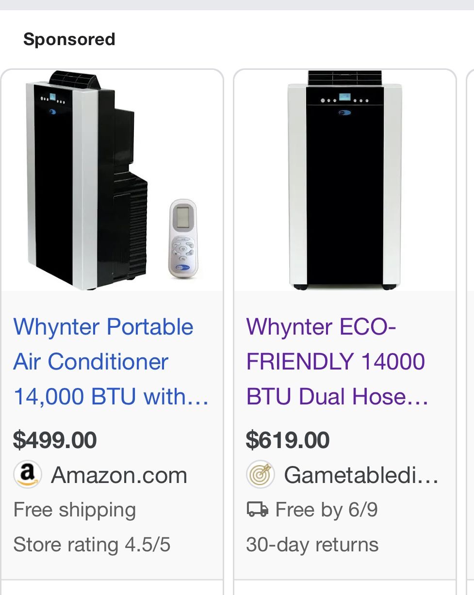 Portable Indoor Air Conditioner With Remote