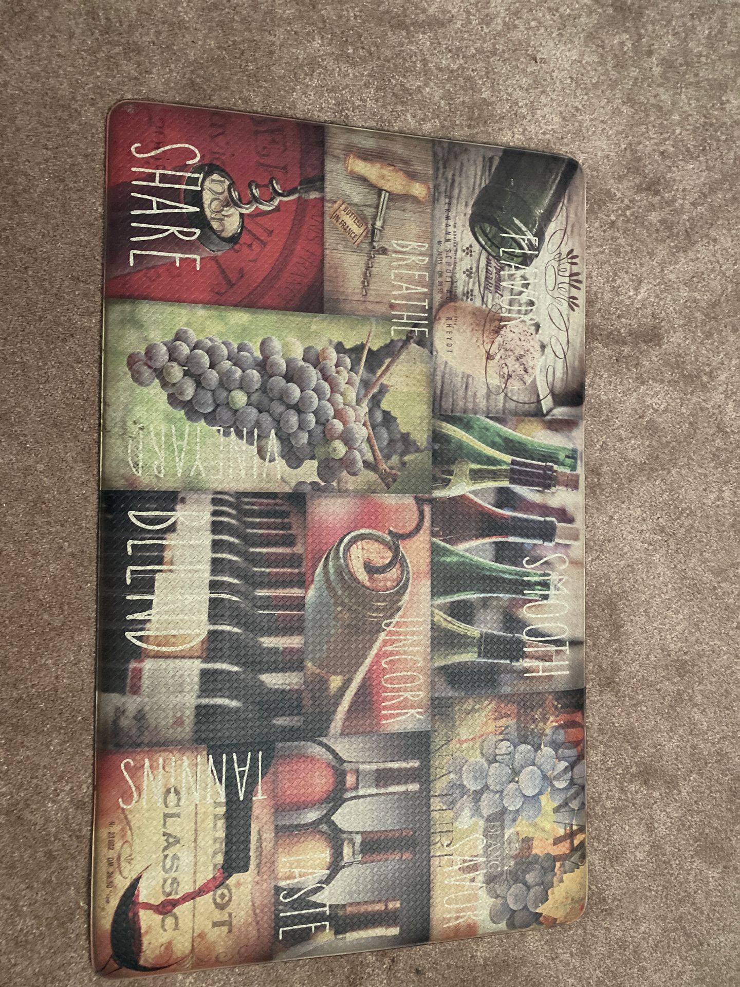 Wine kitchen mat