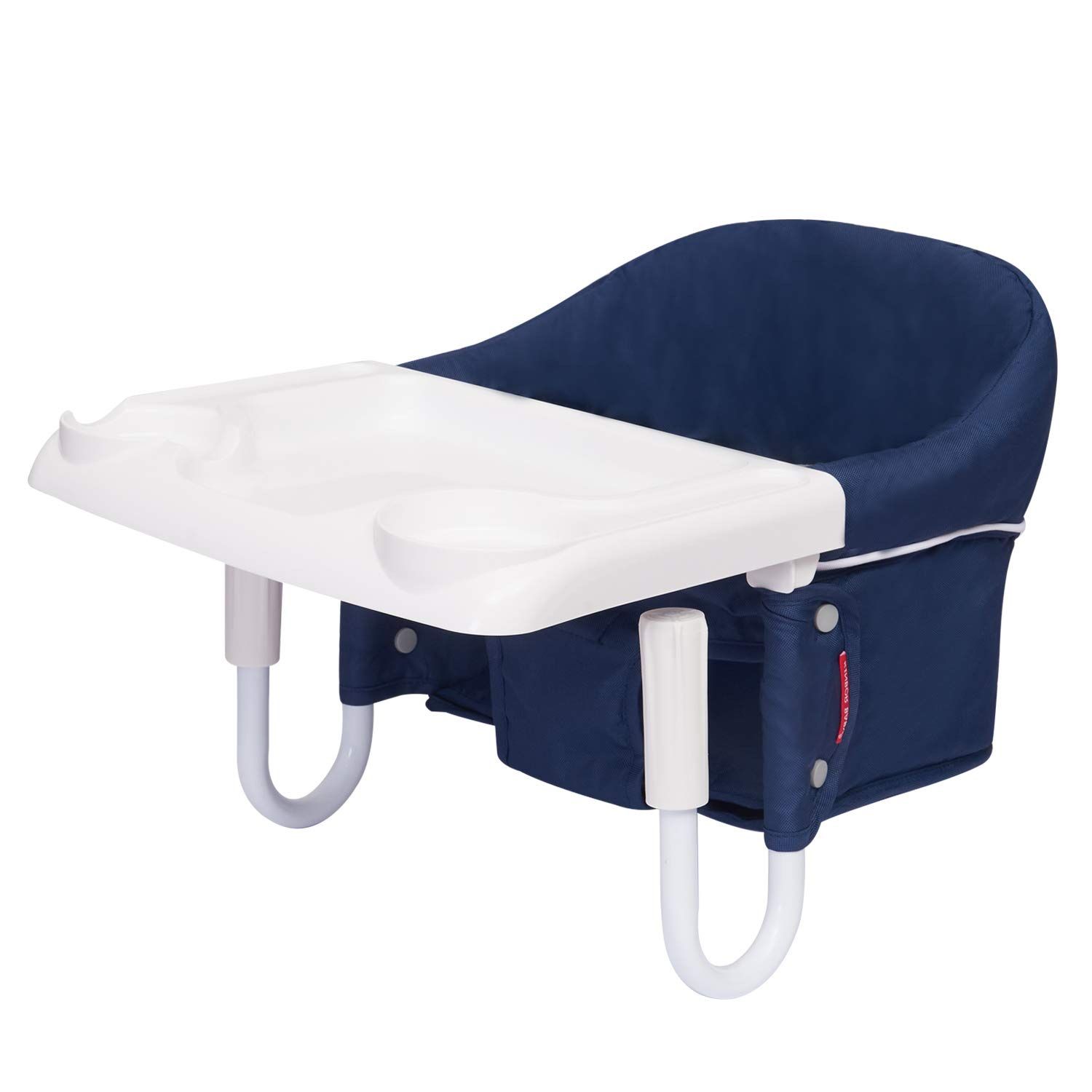 Kinbor Baby Hook On High Chair Fast Table Chair Fold Flat Baby Feeding Seat and Tight Fixing Clip on Table High Chair with Removable Tray and Carry Ba