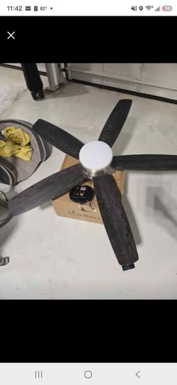 Harbor breeze crestwell 52 in brushed nickel,  LED flush mount w/ remote control.