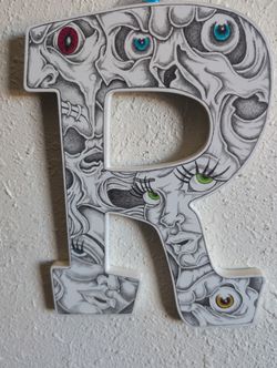 Wall Hanging Hand Drawn Art 