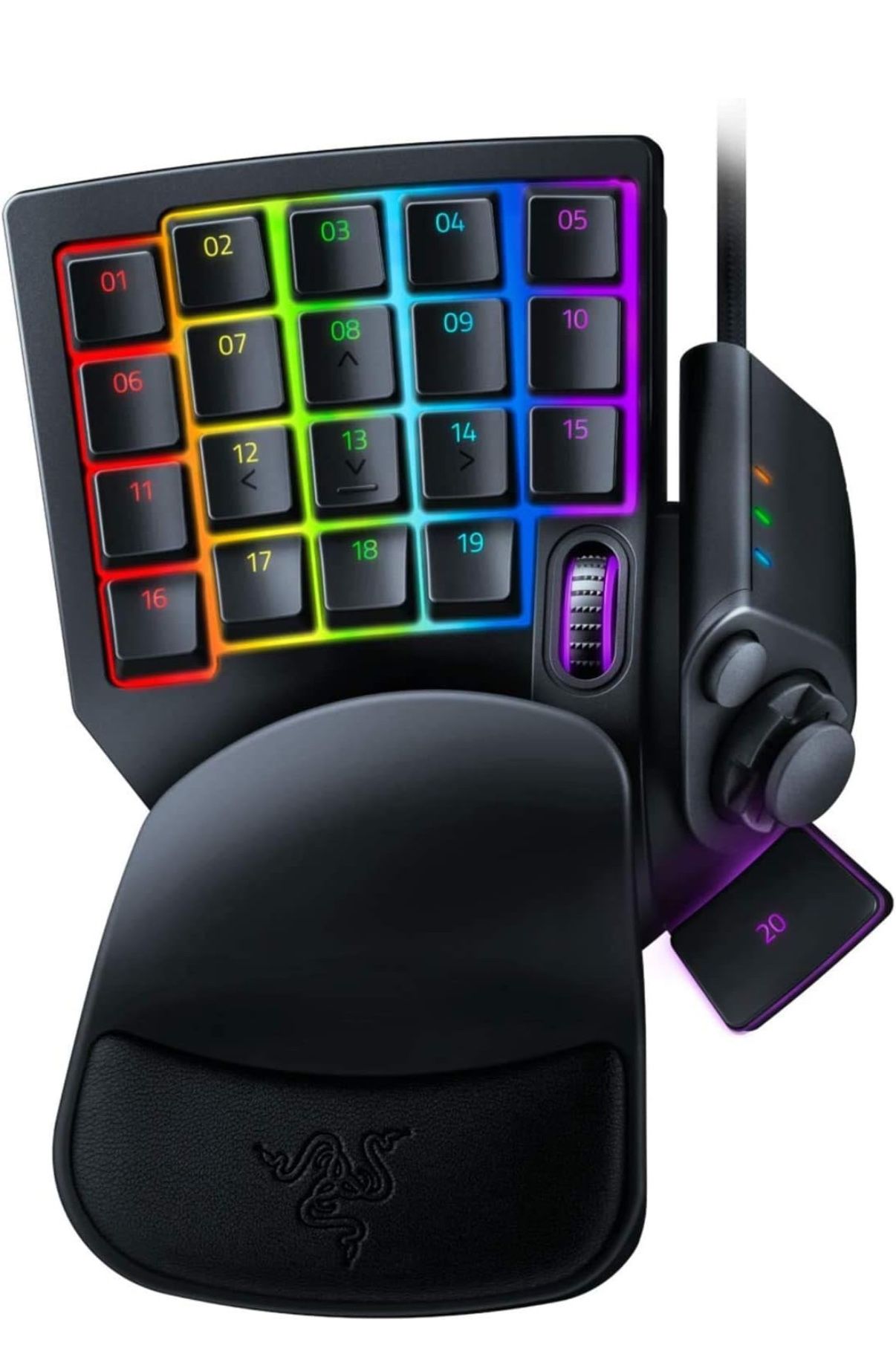Razer Tartarus Pro Gaming Keypad: Analog-Optical Key Switches - Rapid Trigger - Adjustable Actuation - 32 Programmable Keys - Customizable Macros - Ch