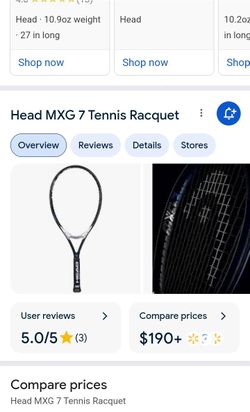 Tennis Raquet, Head, MXG7, MXG 7,  PRO Tennis Raquet, Head Raquet MXG 7, TENNIS,  🎾 , Sports