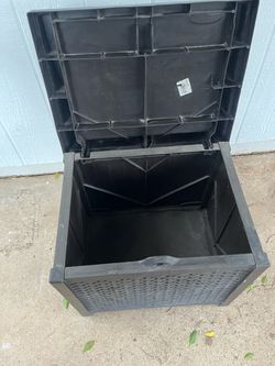 Black Plastic Outdoor Storage Box with Lid