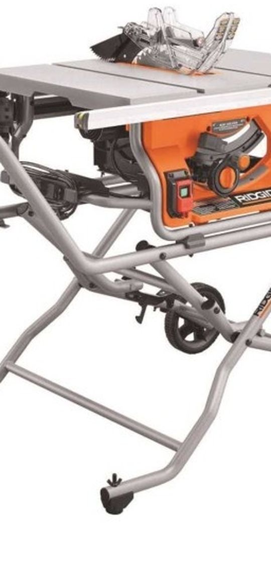 Ridgid Heavy Duty 10 Inch Job Site Table Saw With Stand