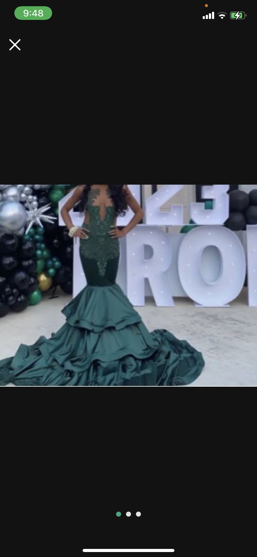 Green Prom Homecoming Dress