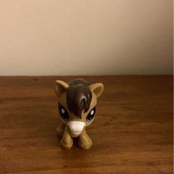 Lps Brown Horse With White Mouth And Dark Brown Hair