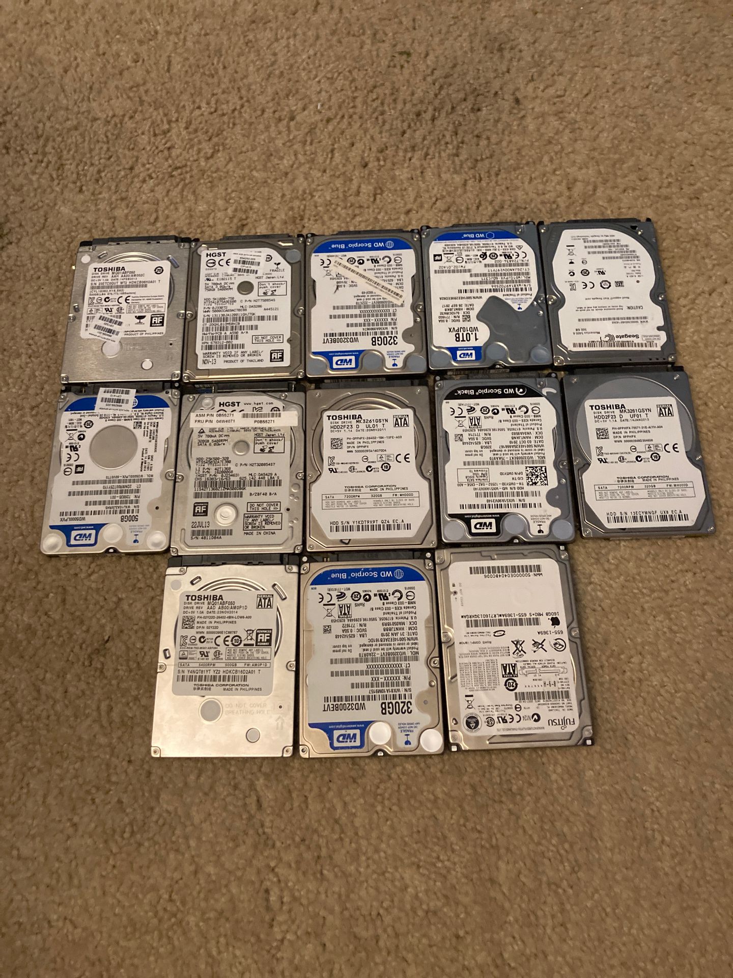 Lot of Hard Drives (Read Description For Prices)