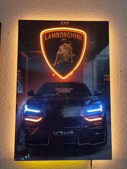 Custom led wall art- Lamborghini urus- homemade
