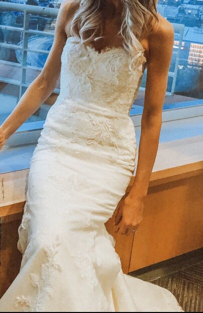 Lace Mermaid Wedding Dress! Designer Pronovias!