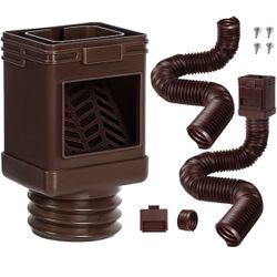 2 Pack Rain Gutter Downspout Extensions, Extra Long Downspout Extension, Leaf Eater
