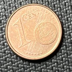 2001 One Cent Euro Coin 