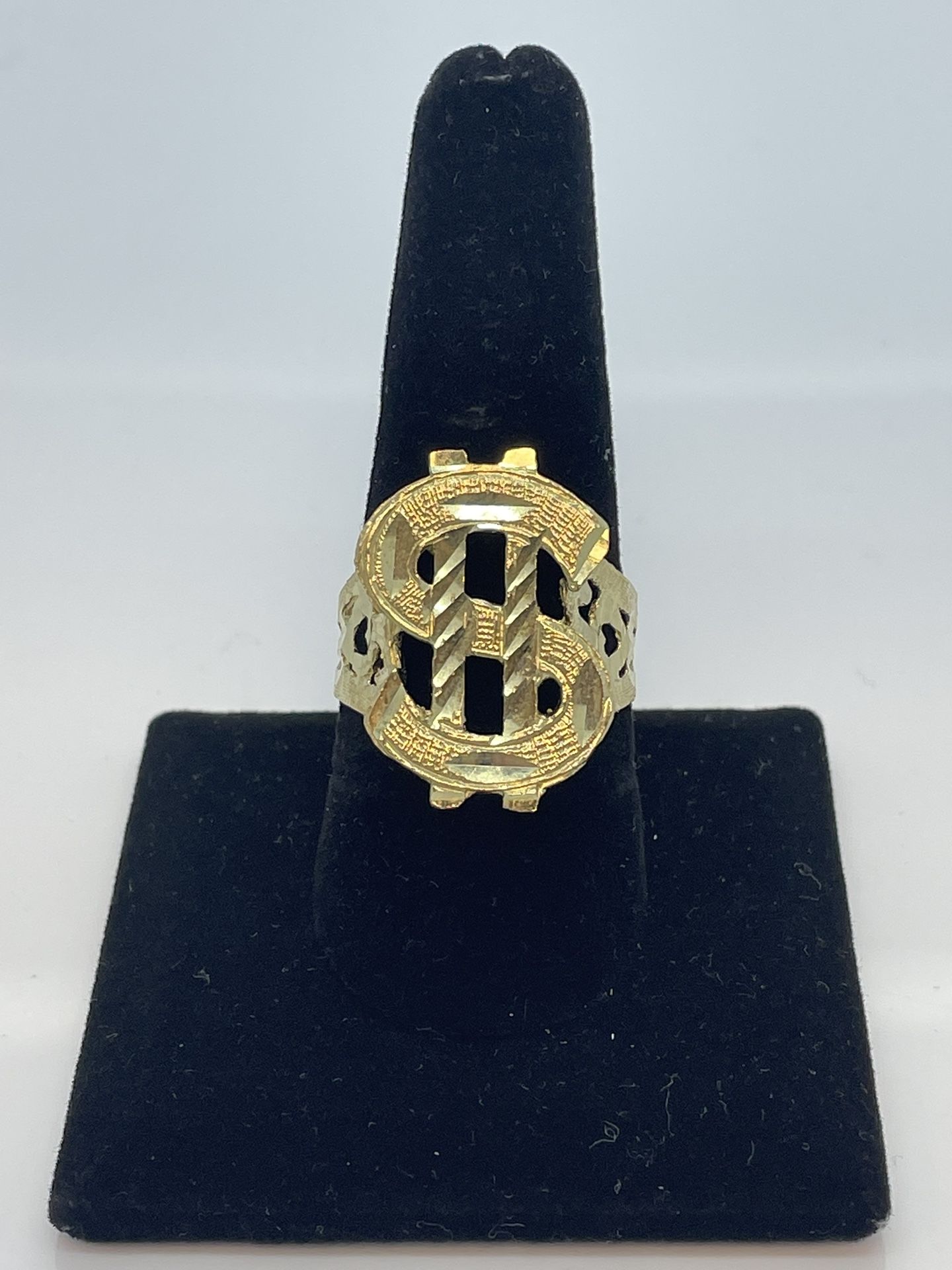 10K Gold Ring dollar sign New