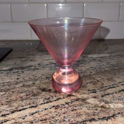 Pink cocktail glass never used